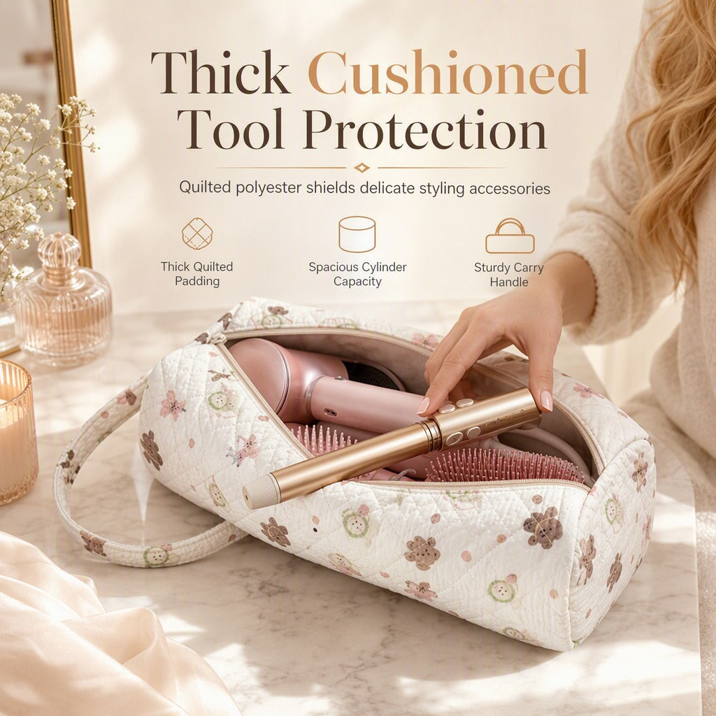 âłđ„LIMITED-TIME 50% OFF! â°Portable Quilted Travel Storage Bag with Handle for Hair Dryer Curling Iron and Hair Straightenerđ