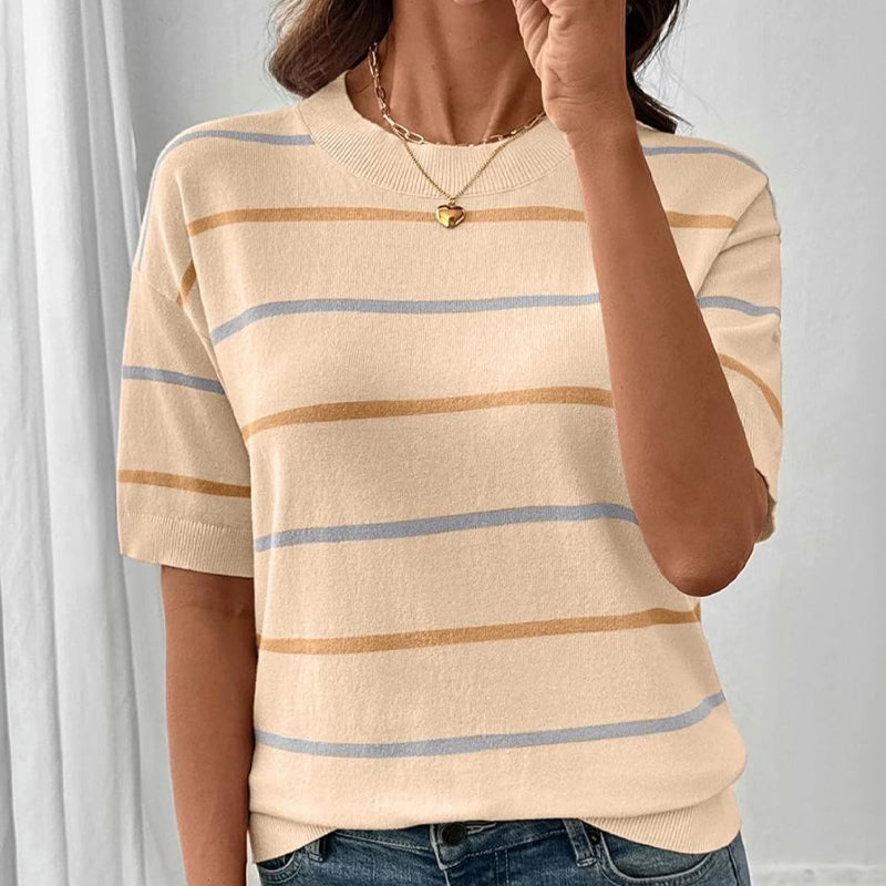 👕 Women's Classic Striped Short-Sleeve T-Shirt