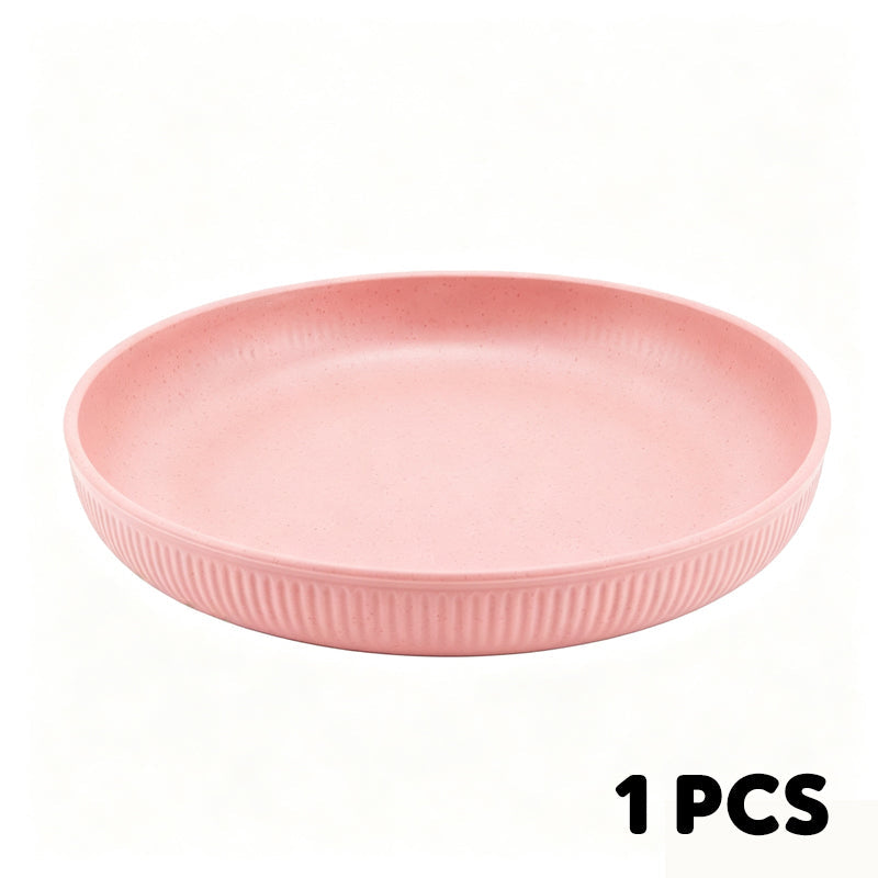🍽️50% OFF NOW! Unbreakable Wheat Straw Dinner Plates – Reusable Shatter‑Resistant Eco‑Friendly Dining Plates, Stackable Microwave Safe Plates for Kitchen Camping Picnic