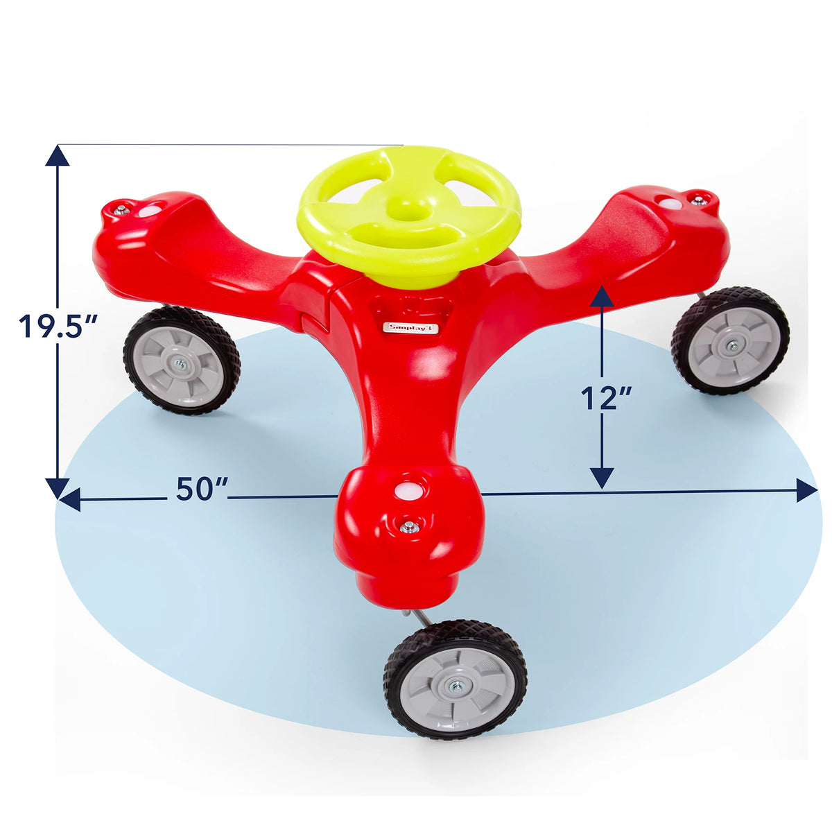 TrioSpin 3-Seat Kids Ride-On Trike – No Pedals, No Batteries, Just Fun