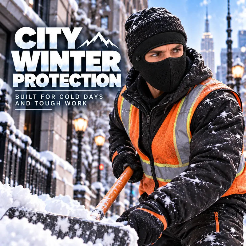 Winter Face Mask with Detachable Goggles, Windproof Thermal Fleece Lined Full Face Cover ❄️