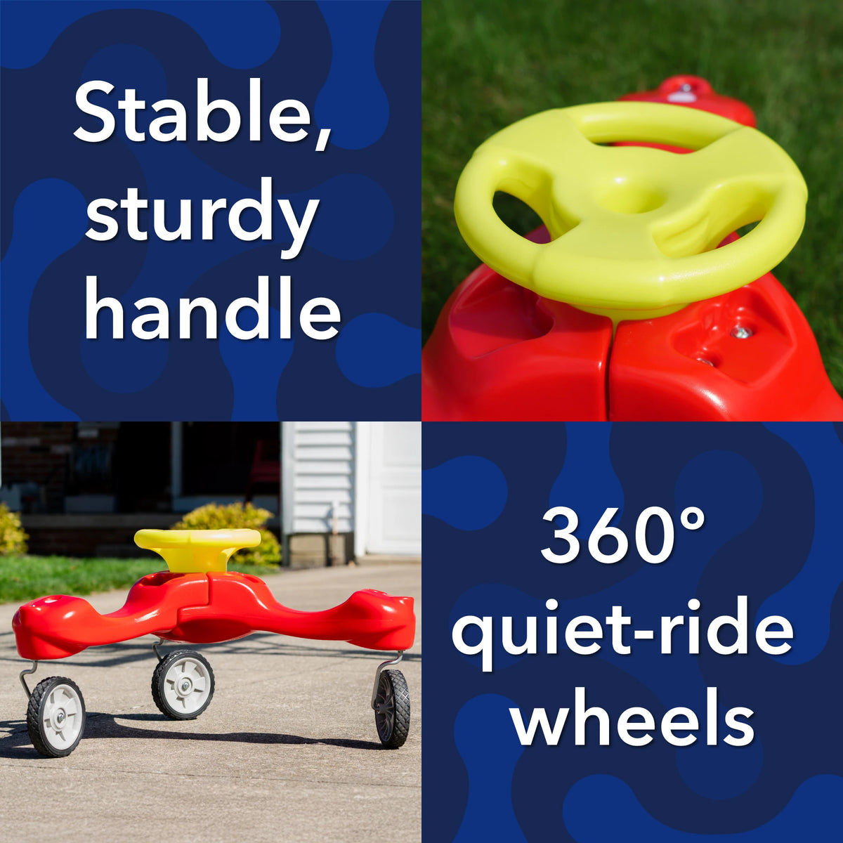 TrioSpin 3-Seat Kids Ride-On Trike – No Pedals, No Batteries, Just Fun