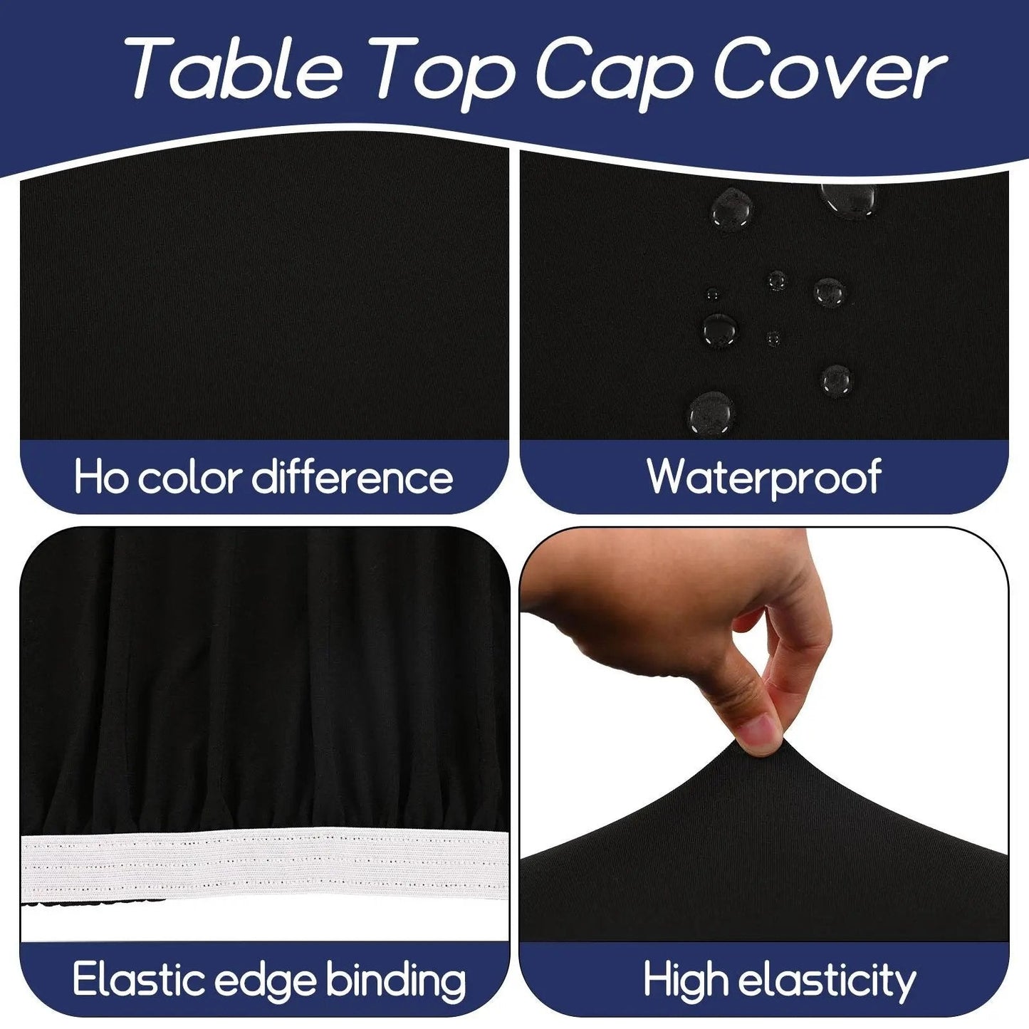 🌸 LIMITED TIME SPECIAL PRICE:$ 19.99!!! ✨Pack Stretch Fabric Table Top Cap Cover, fits 4ft/6ft/8ft Tables