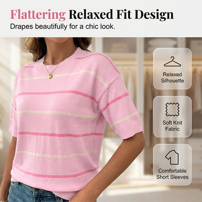 👕 Women's Classic Striped Short-Sleeve T-Shirt