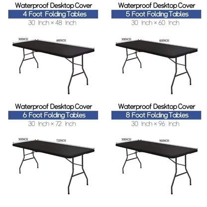 🌸 LIMITED TIME SPECIAL PRICE:$ 19.99!!! ✨Pack Stretch Fabric Table Top Cap Cover, fits 4ft/6ft/8ft Tables