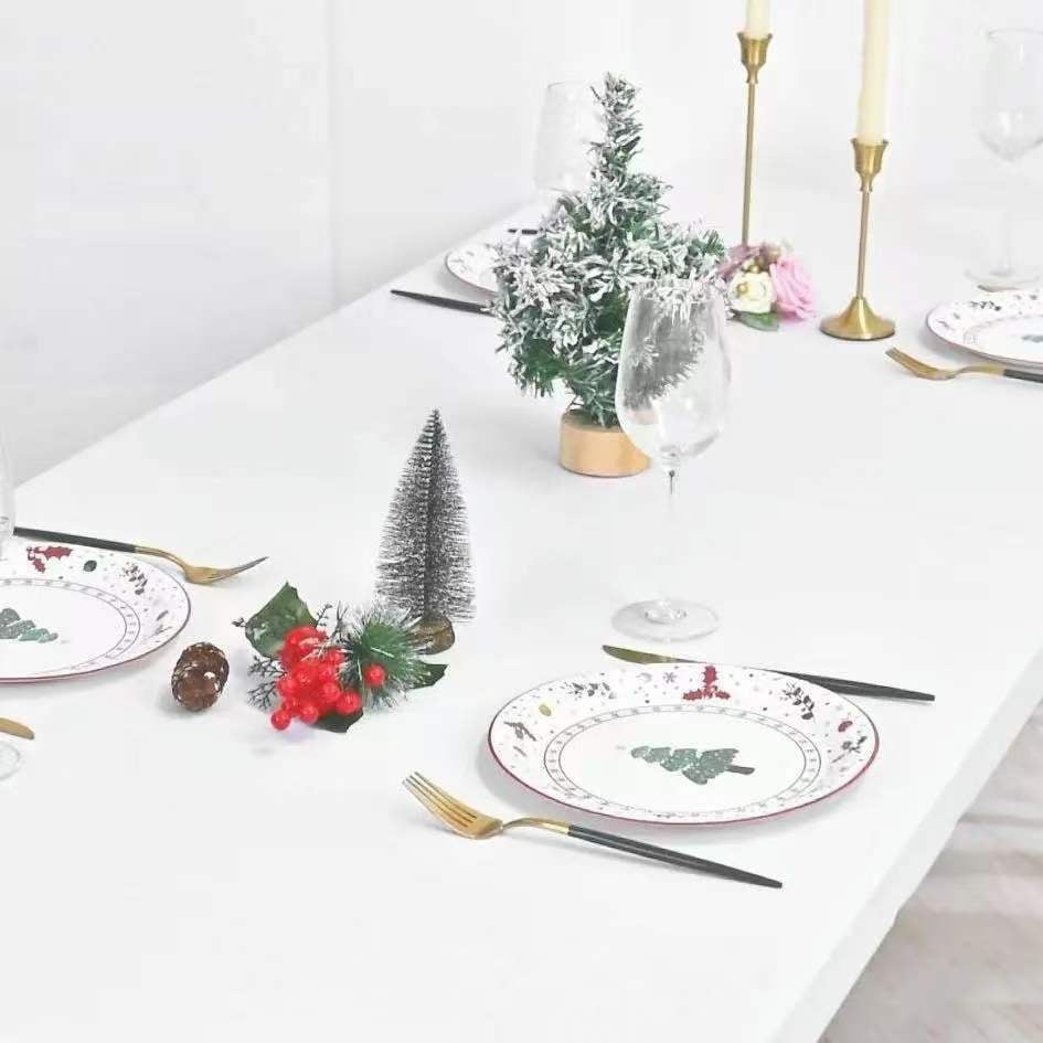🌸 LIMITED TIME SPECIAL PRICE:$ 19.99!!! ✨Pack Stretch Fabric Table Top Cap Cover, fits 4ft/6ft/8ft Tables