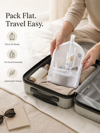 🎒Mesh Zipper Toiletry Storage Pouch-Buy 1 get 1 free - Multi-Pocket Travel Cosmetic Organizer Bag