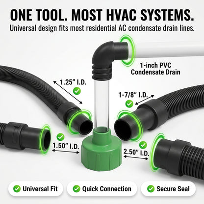 Clear a Clogged AC Drain Line Yourself, Universal Shop-Vac Adapter