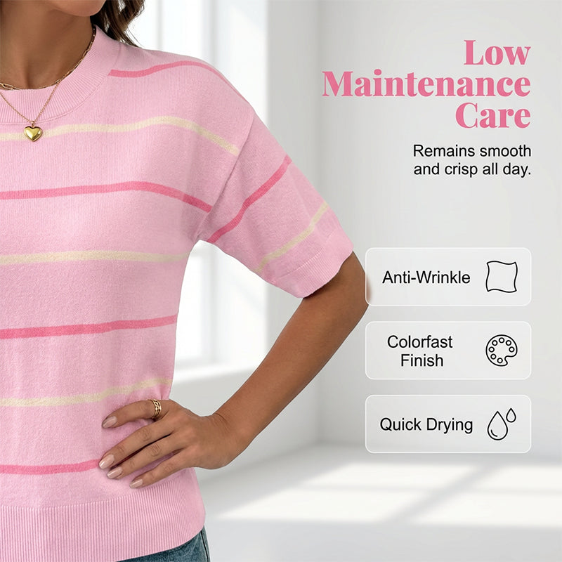 👕 Women's Classic Striped Short-Sleeve T-Shirt
