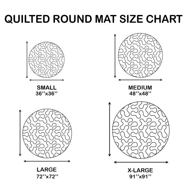 3D Skeleton Vortex Quilted Round Halloween Rug🎃