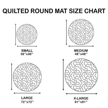 3D Skeleton Vortex Quilted Round Halloween Rug🎃