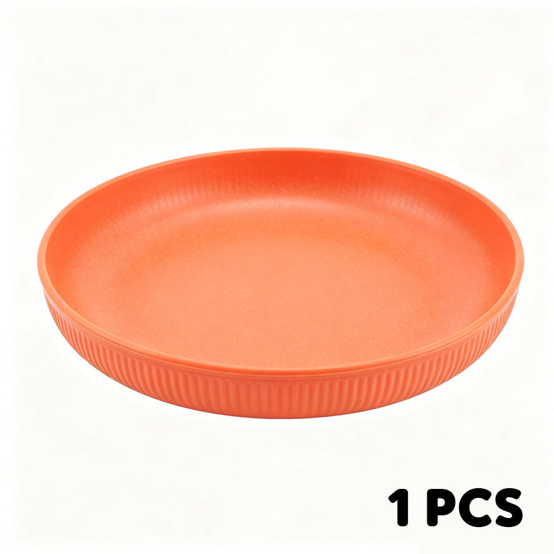 🍽️50% OFF NOW! Unbreakable Wheat Straw Dinner Plates – Reusable Shatter‑Resistant Eco‑Friendly Dining Plates, Stackable Microwave Safe Plates for Kitchen Camping Picnic