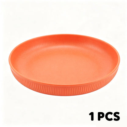 🍽️50% OFF NOW! Unbreakable Wheat Straw Dinner Plates – Reusable Shatter‑Resistant Eco‑Friendly Dining Plates, Stackable Microwave Safe Plates for Kitchen Camping Picnic