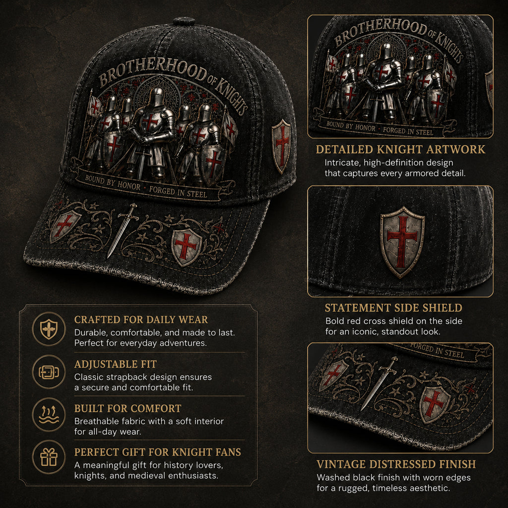 ⚔️ Bound By Honor Forged In Steel – Knights Templar Cap