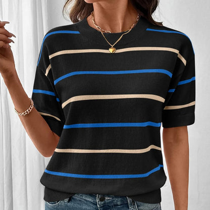 👕 Women's Classic Striped Short-Sleeve T-Shirt