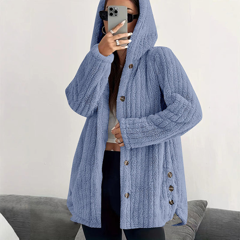 ❄️ Women's Loose-Fit Hooded Plush Jacket
