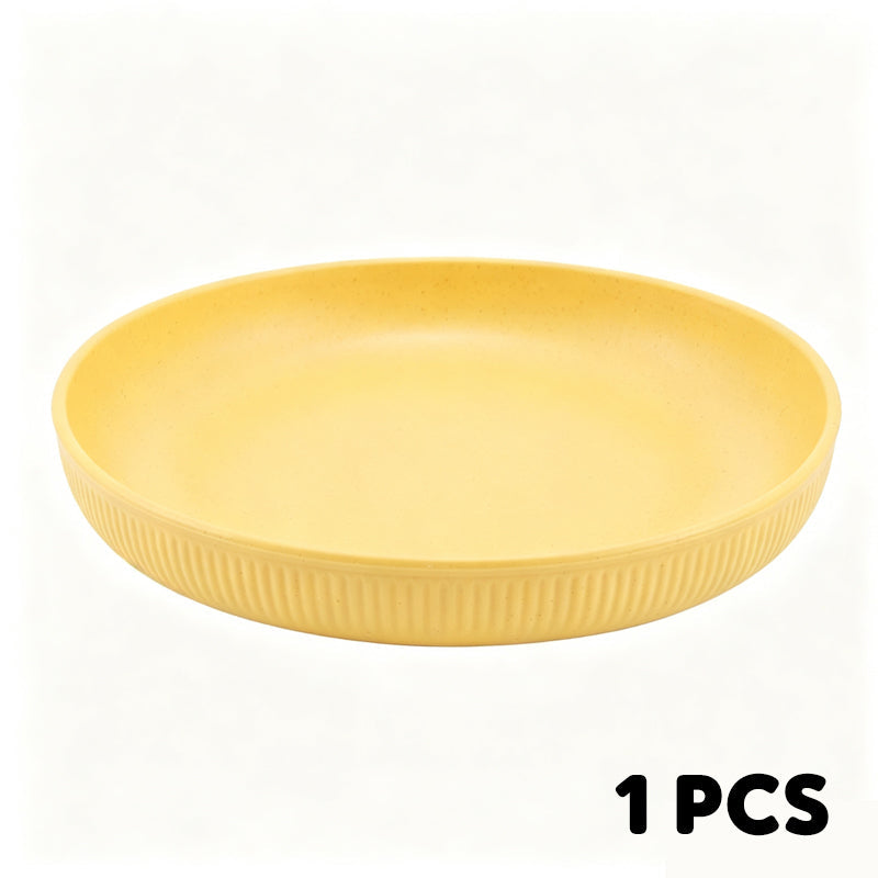 🍽️50% OFF NOW! Unbreakable Wheat Straw Dinner Plates – Reusable Shatter‑Resistant Eco‑Friendly Dining Plates, Stackable Microwave Safe Plates for Kitchen Camping Picnic
