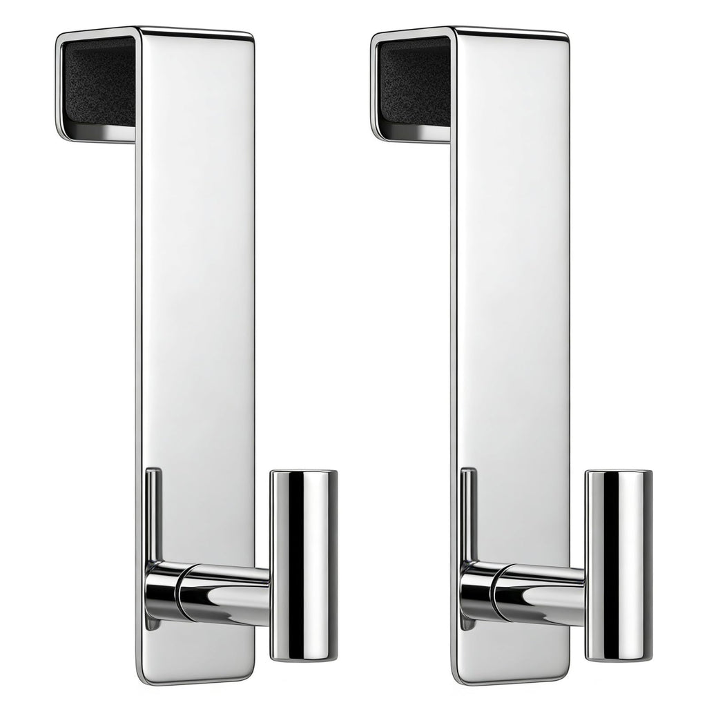 Over-the-Glass Shower Door Towel Hook – 7.5-Inch Extended Stainless Steel Bathroom Hanger