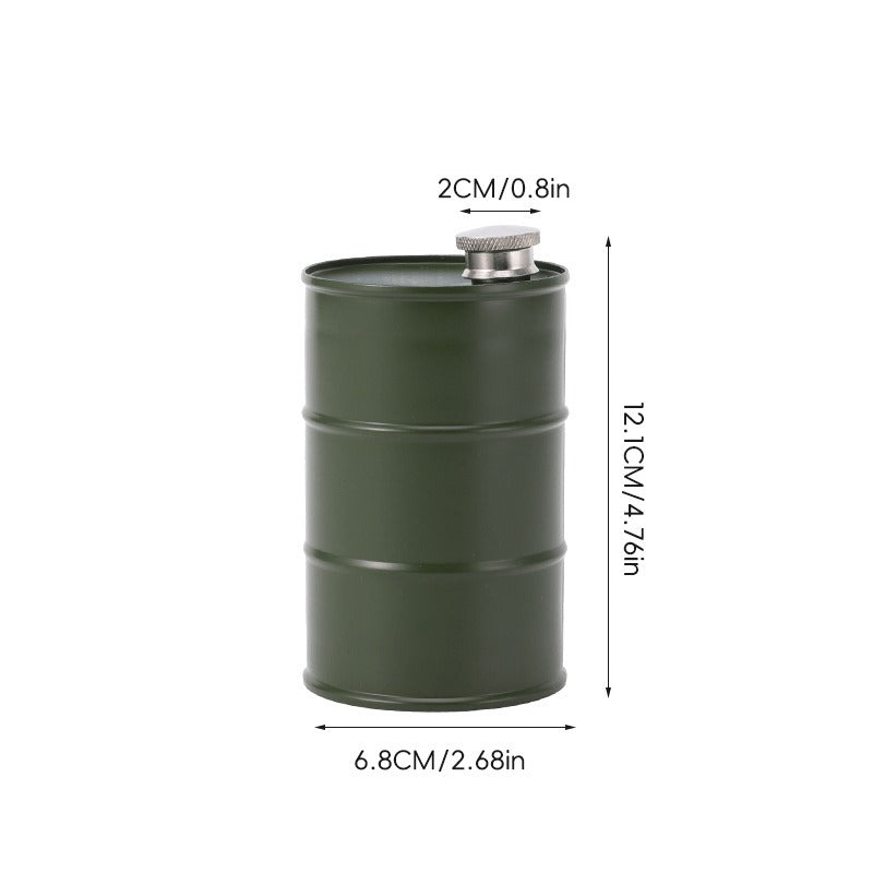350ml/750ml Oil Drum Anti-rust Leak-proof No Odor Portable Wine Storage🛢Food Grade Camping Whisky Flagon Wine Jug Camping Supplies