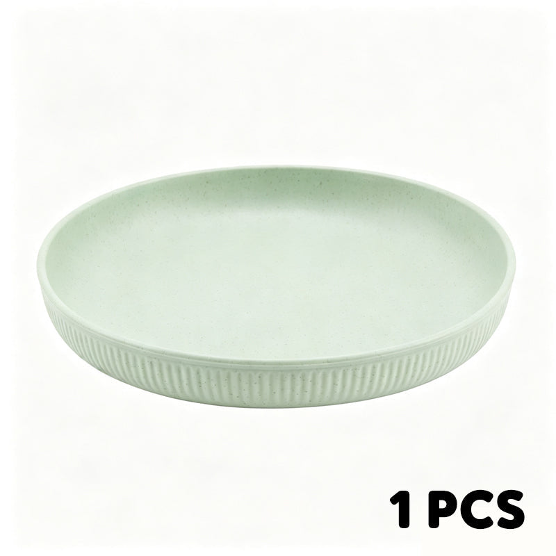 🍽️50% OFF NOW! Unbreakable Wheat Straw Dinner Plates – Reusable Shatter‑Resistant Eco‑Friendly Dining Plates, Stackable Microwave Safe Plates for Kitchen Camping Picnic