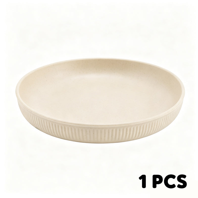 🍽️50% OFF NOW! Unbreakable Wheat Straw Dinner Plates – Reusable Shatter‑Resistant Eco‑Friendly Dining Plates, Stackable Microwave Safe Plates for Kitchen Camping Picnic
