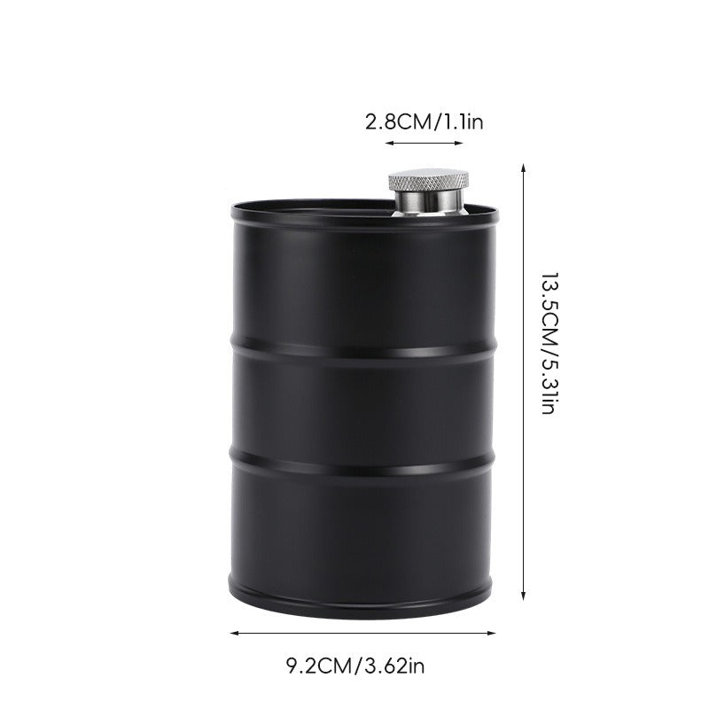 350ml/750ml Oil Drum Anti-rust Leak-proof No Odor Portable Wine Storage🛢Food Grade Camping Whisky Flagon Wine Jug Camping Supplies