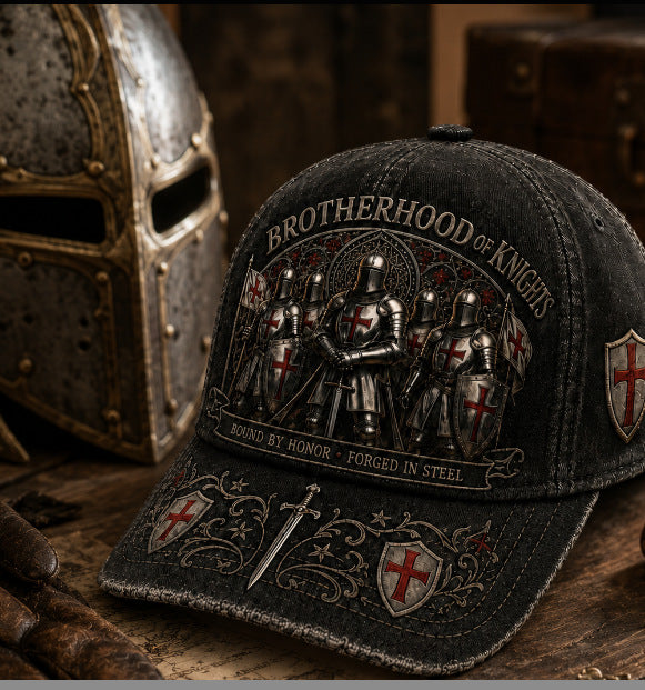 ⚔️ Bound By Honor Forged In Steel – Knights Templar Cap
