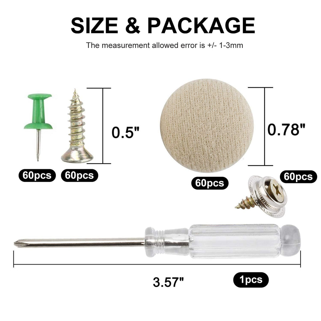 50 Set of Automotive Car Roof Headliner Repair Button Pins Kit