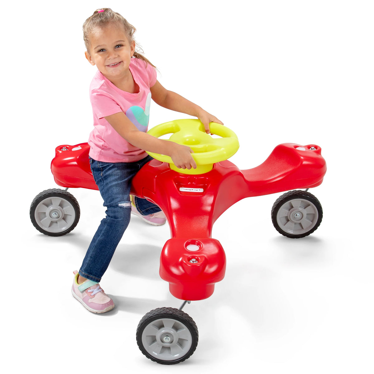 TrioSpin 3-Seat Kids Ride-On Trike – No Pedals, No Batteries, Just Fun