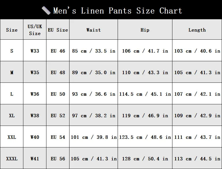 Men's Premium Linen Relaxed Straight-Leg Casual Pants
